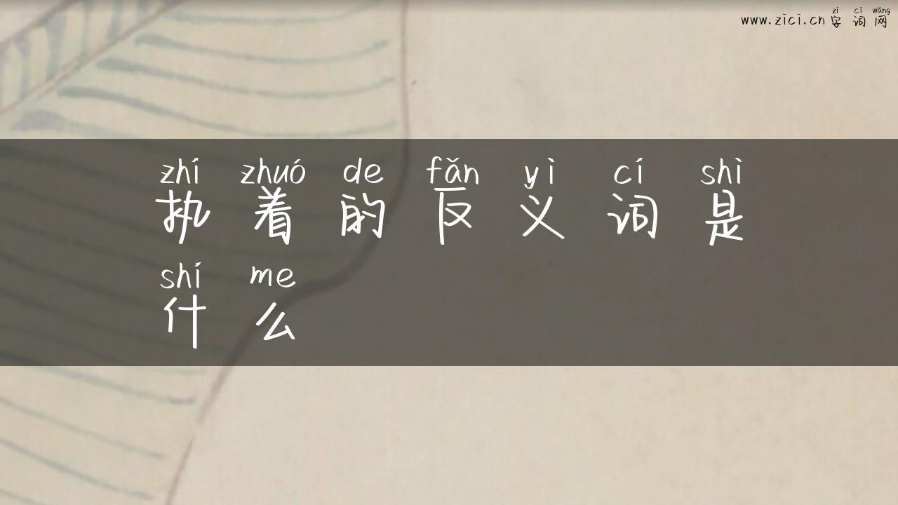 执着的反义词是什么
