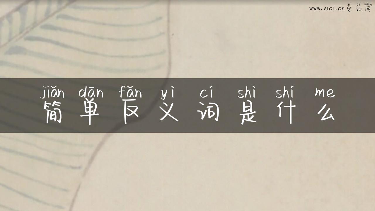 简单反义词是什么