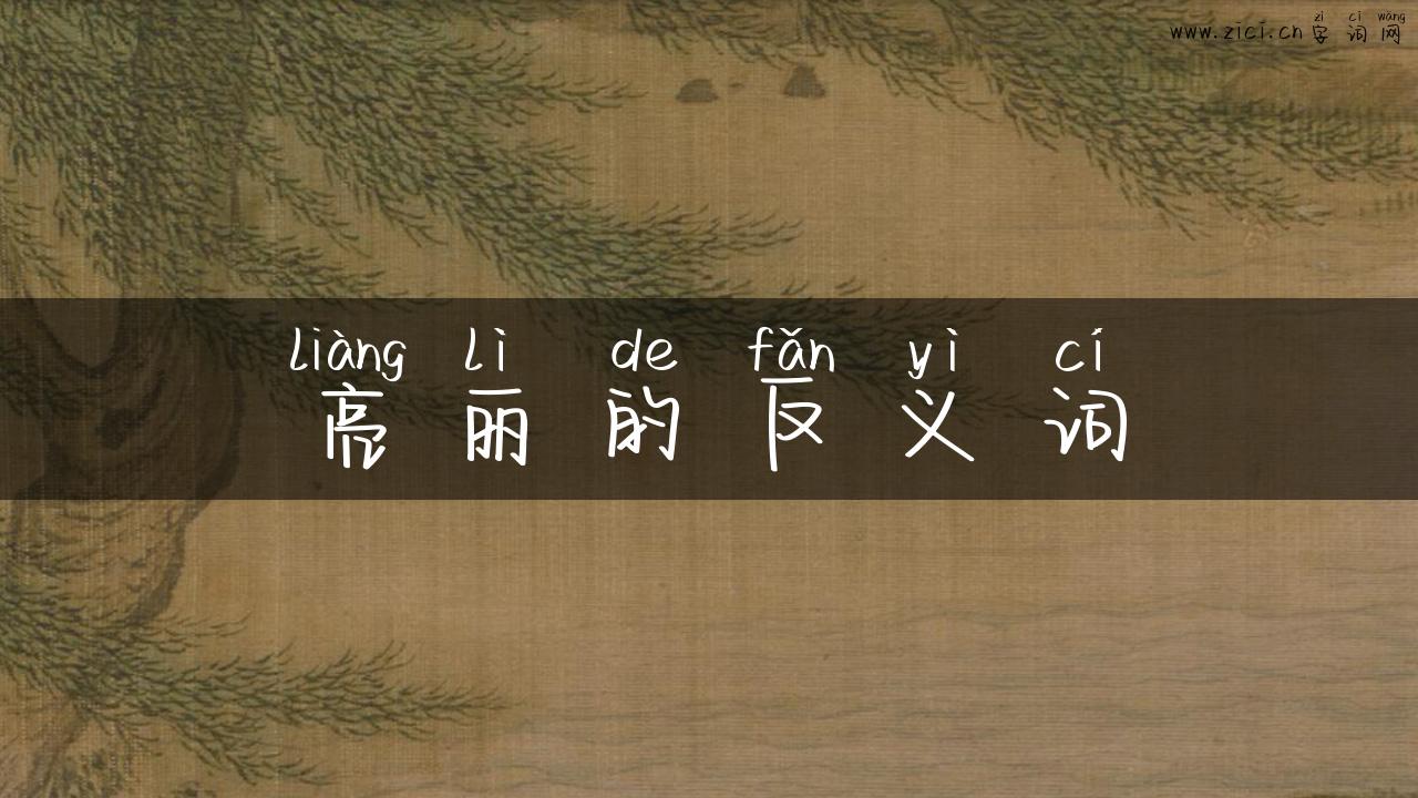 亮丽的反义词