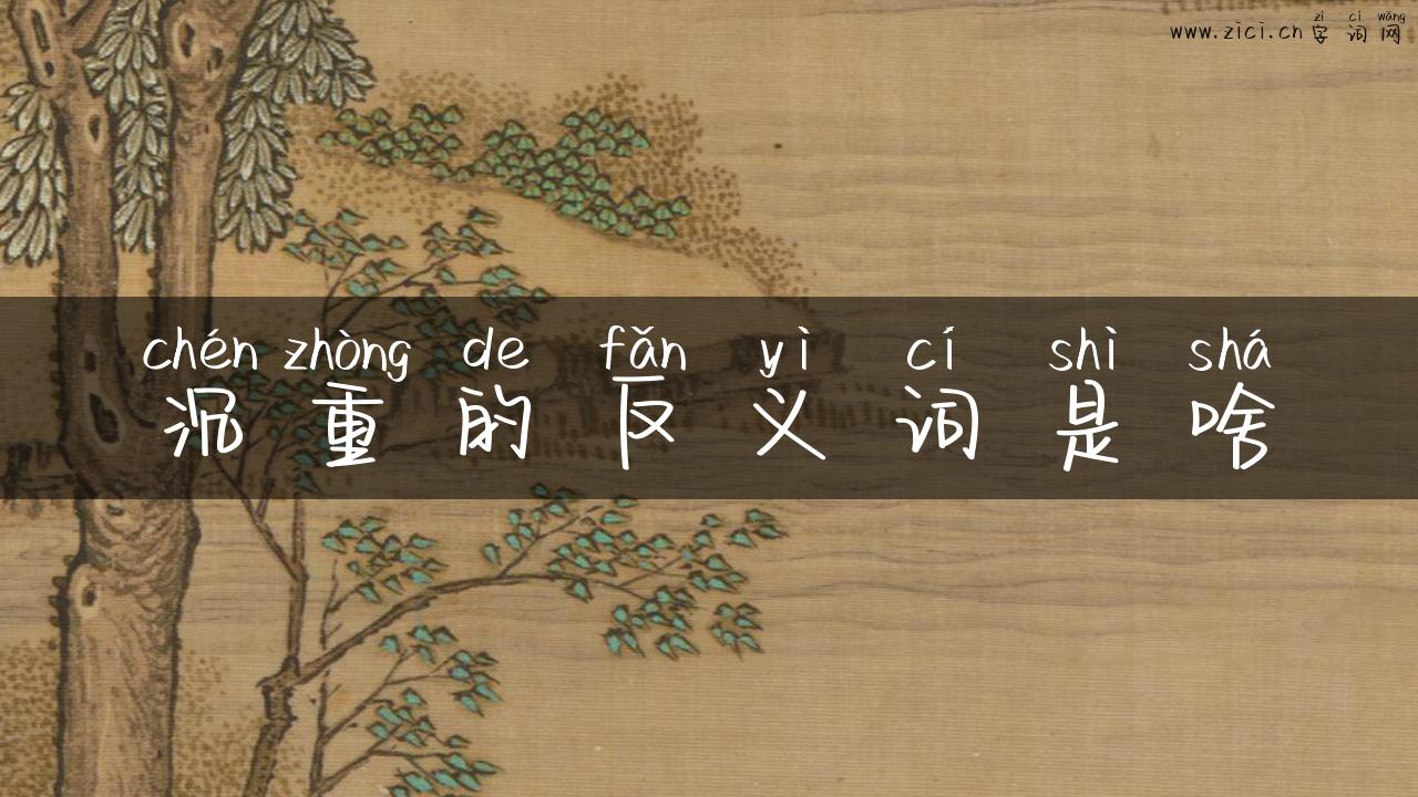沉重的反义词是啥