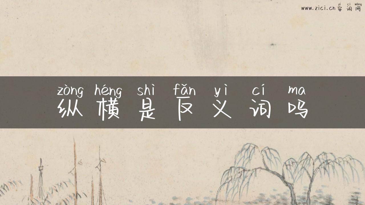 纵横是反义词吗