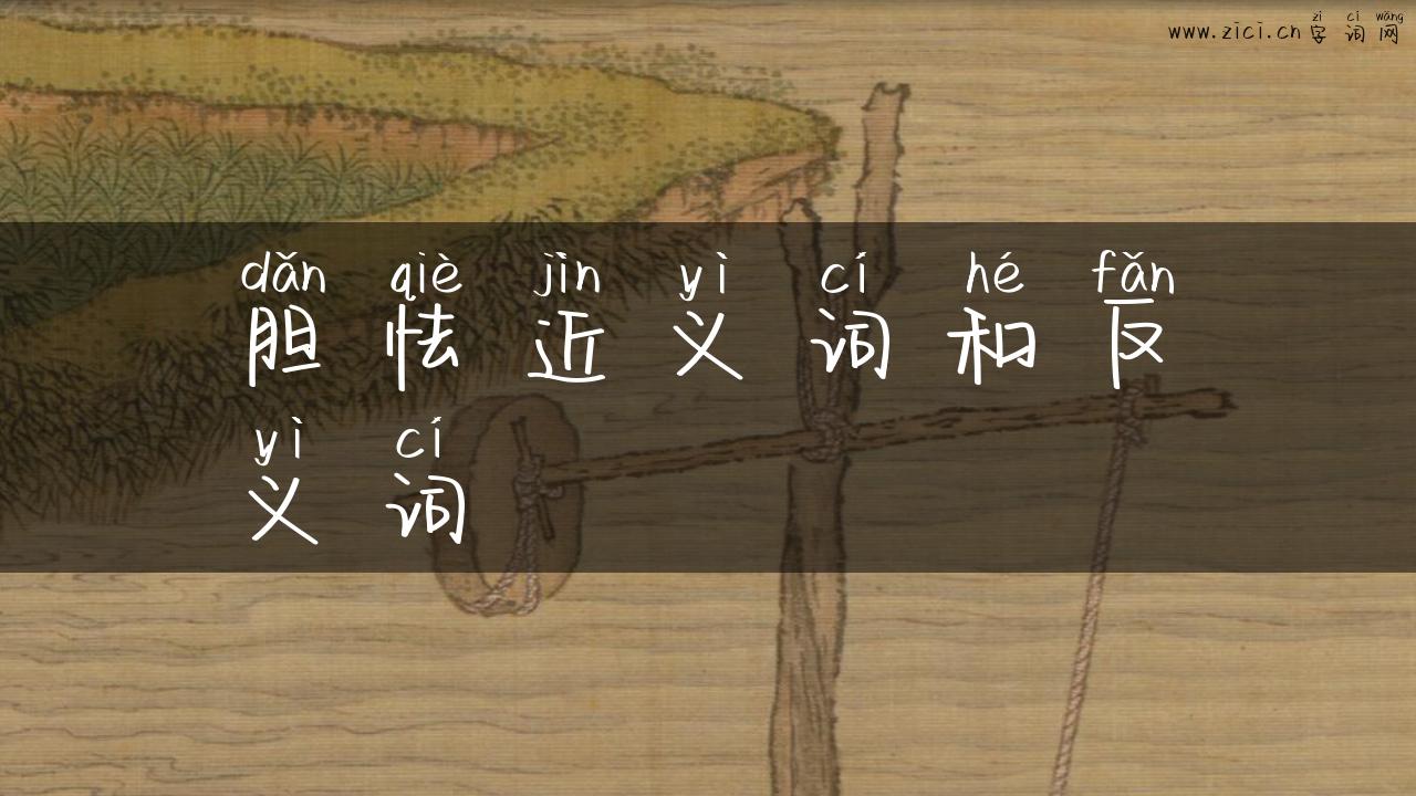 胆怯近义词和反义词