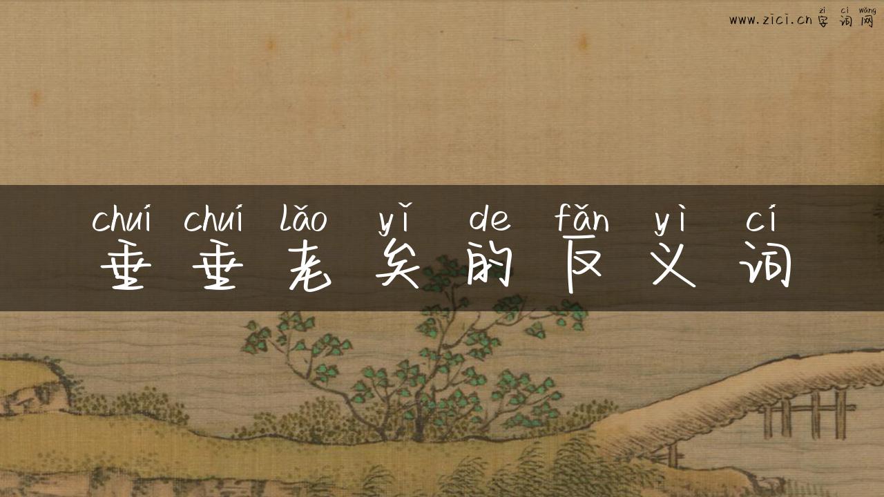 垂垂老矣的反义词