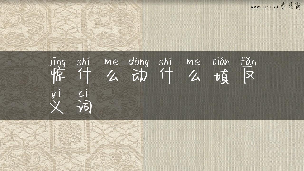 惊什么动什么填反义词