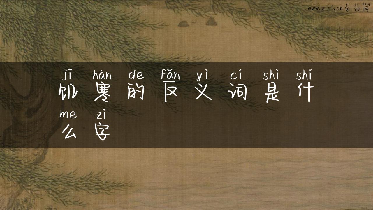 饥寒的反义词是什么字