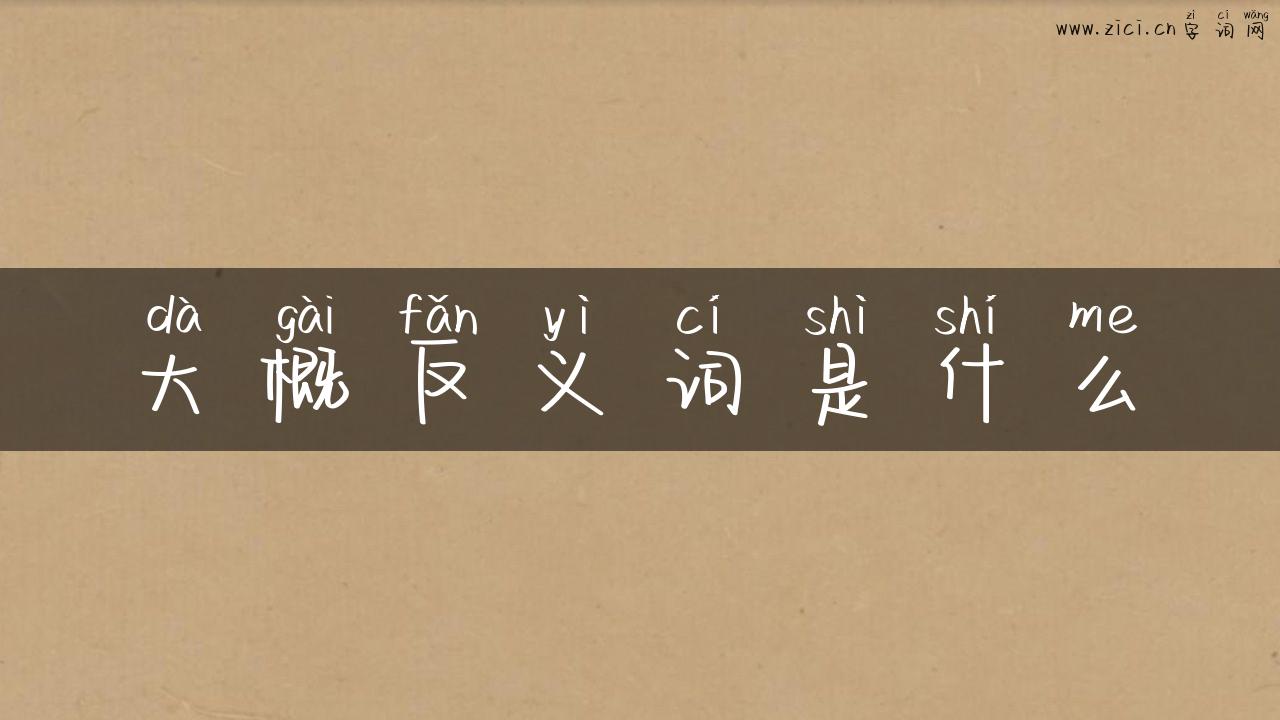 大概反义词是什么