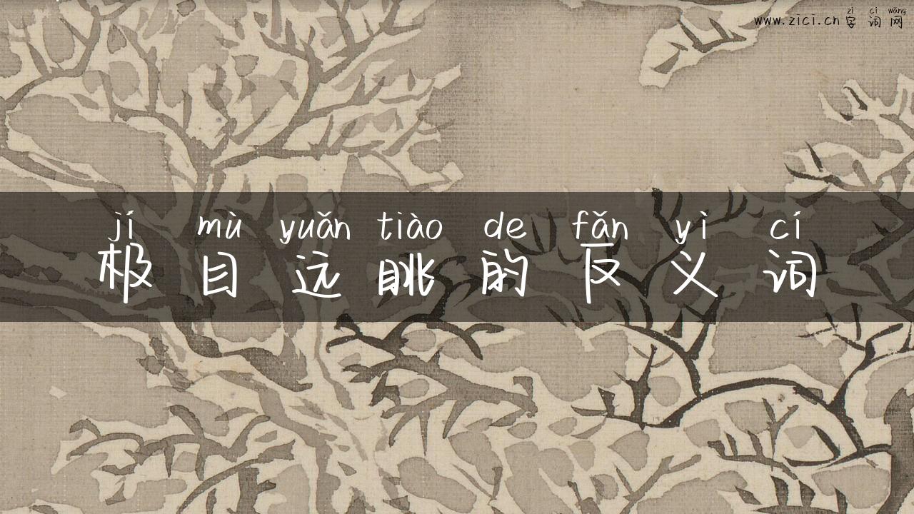 极目远眺的反义词