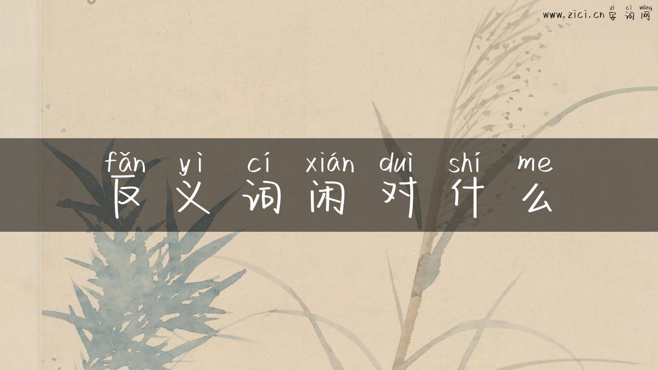 反义词闲对什么