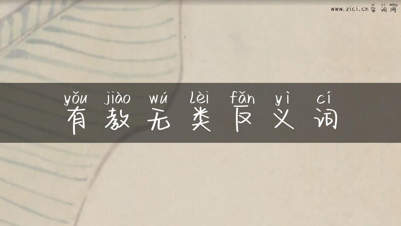 有教无类反义词