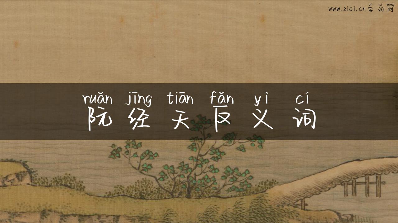 阮经天反义词