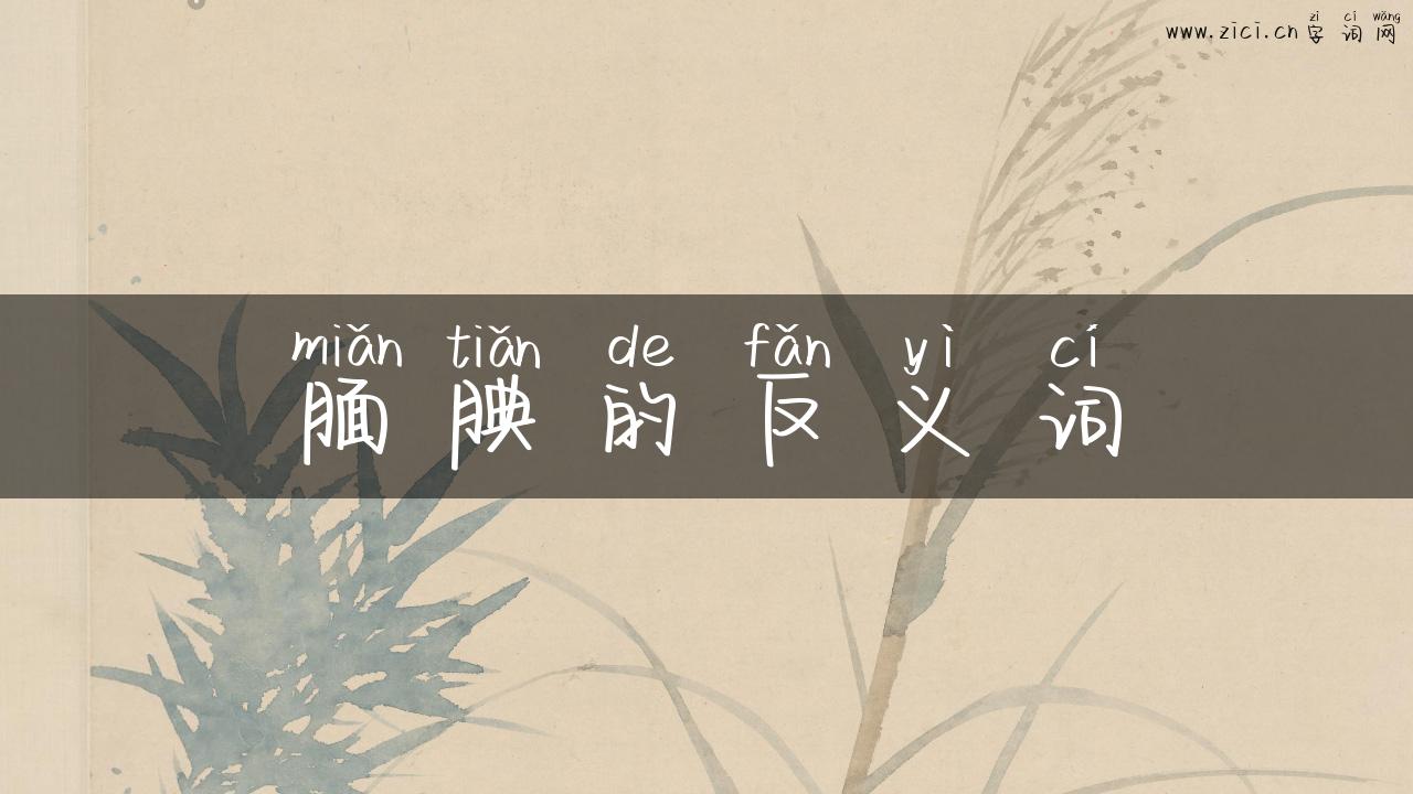 腼腆的反义词