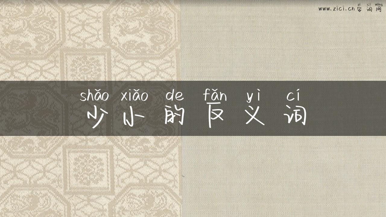 少小的反义词