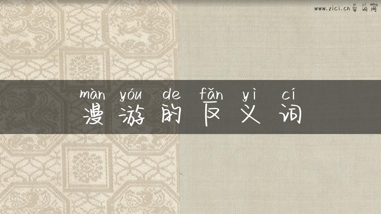 漫游的反义词