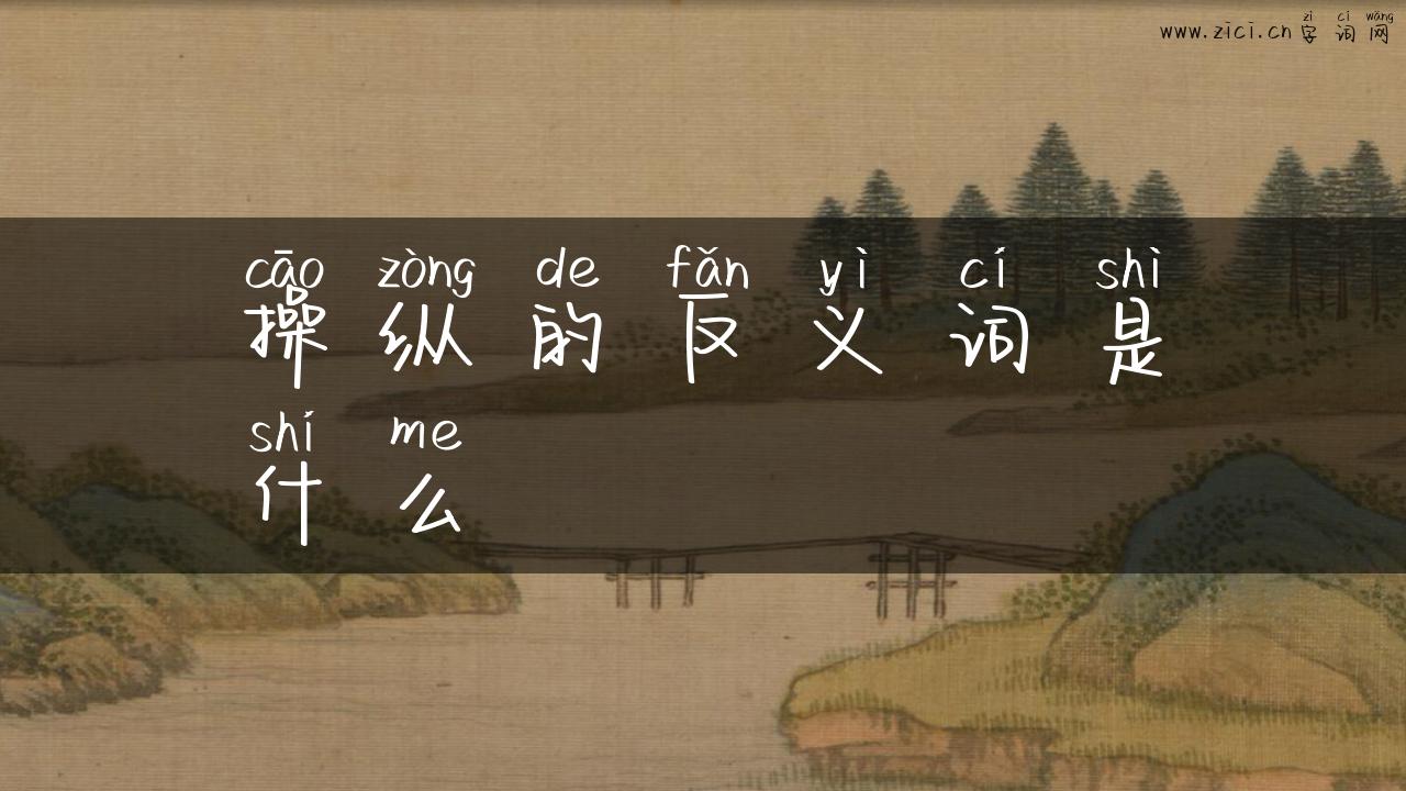 操纵的反义词是什么