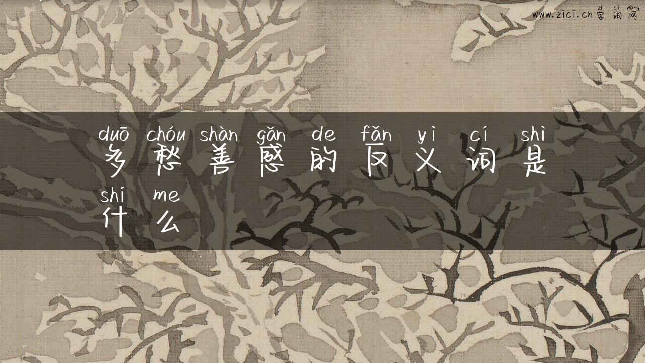 多愁善感的反义词是什么
