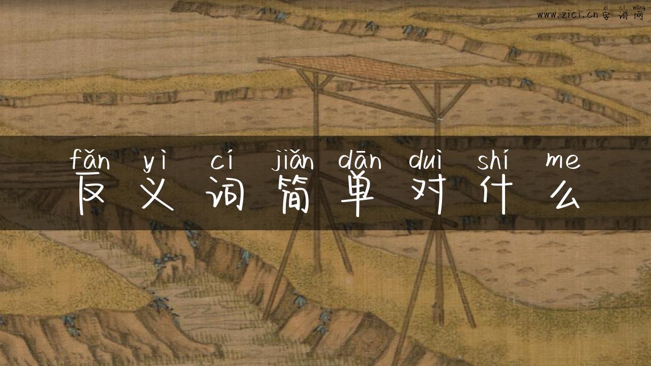 反义词简单对什么