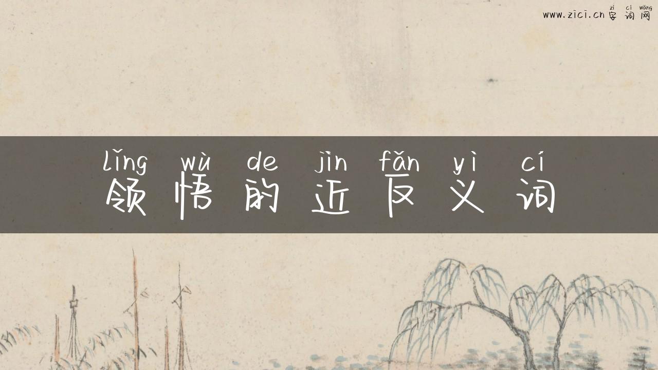 领悟的近反义词