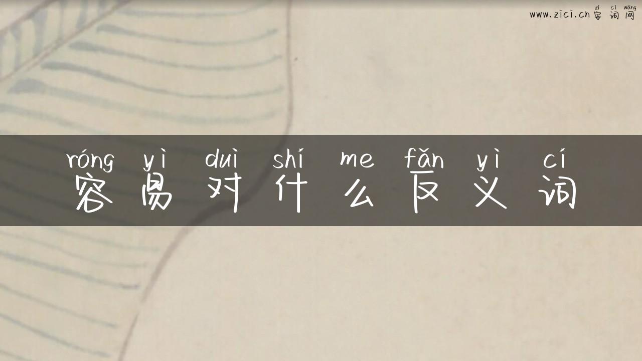 容易对什么反义词