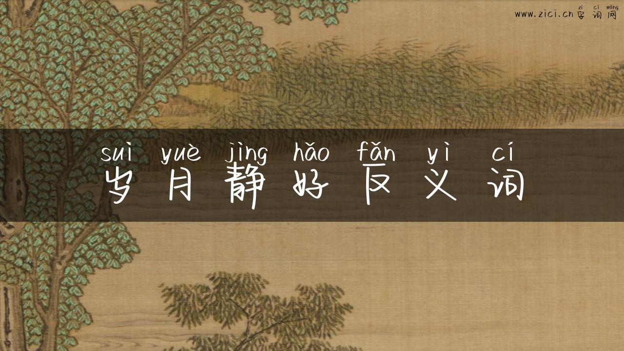 岁月静好反义词
