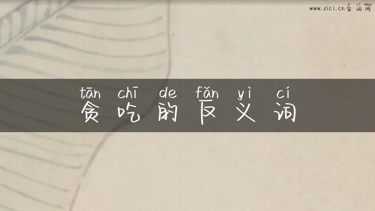 贪吃的反义词