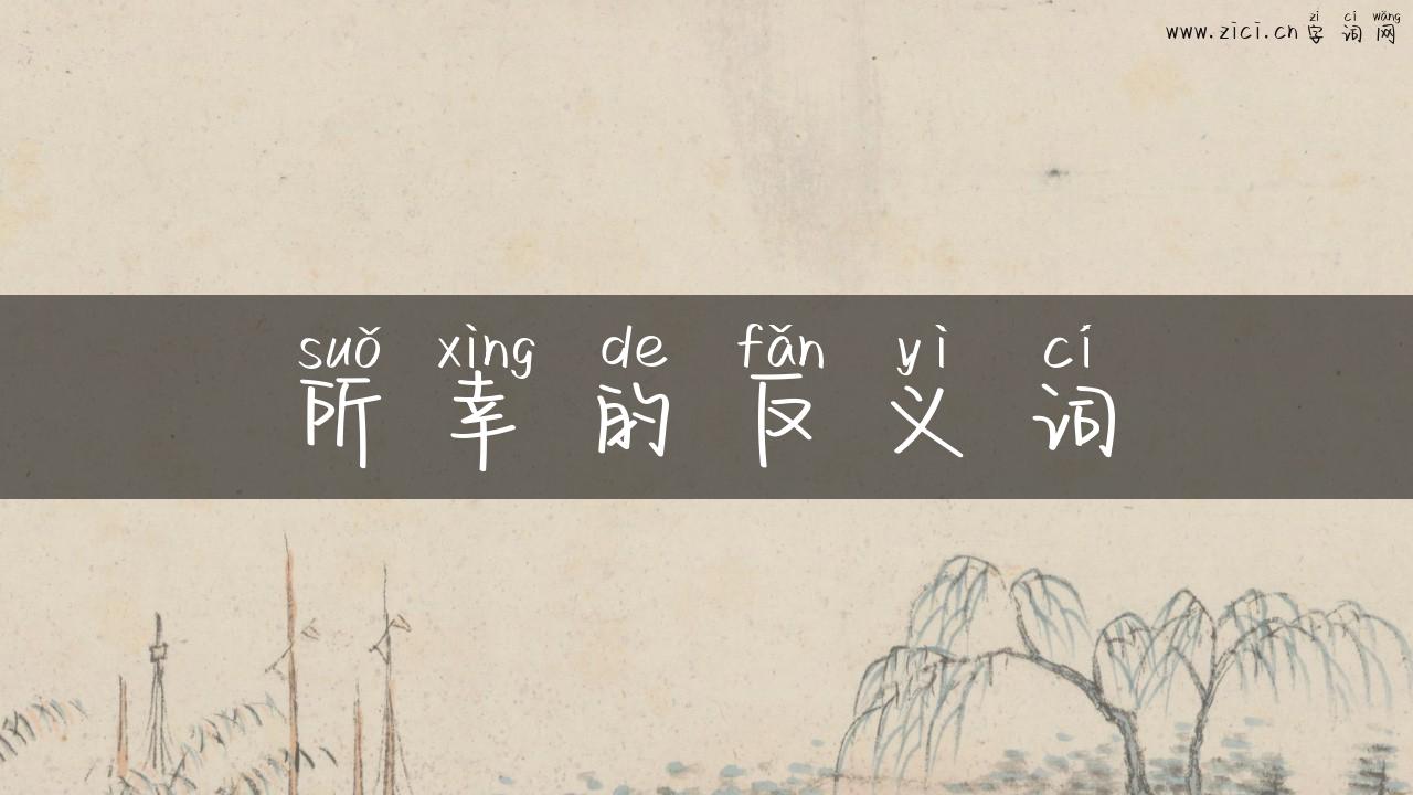 所幸的反义词