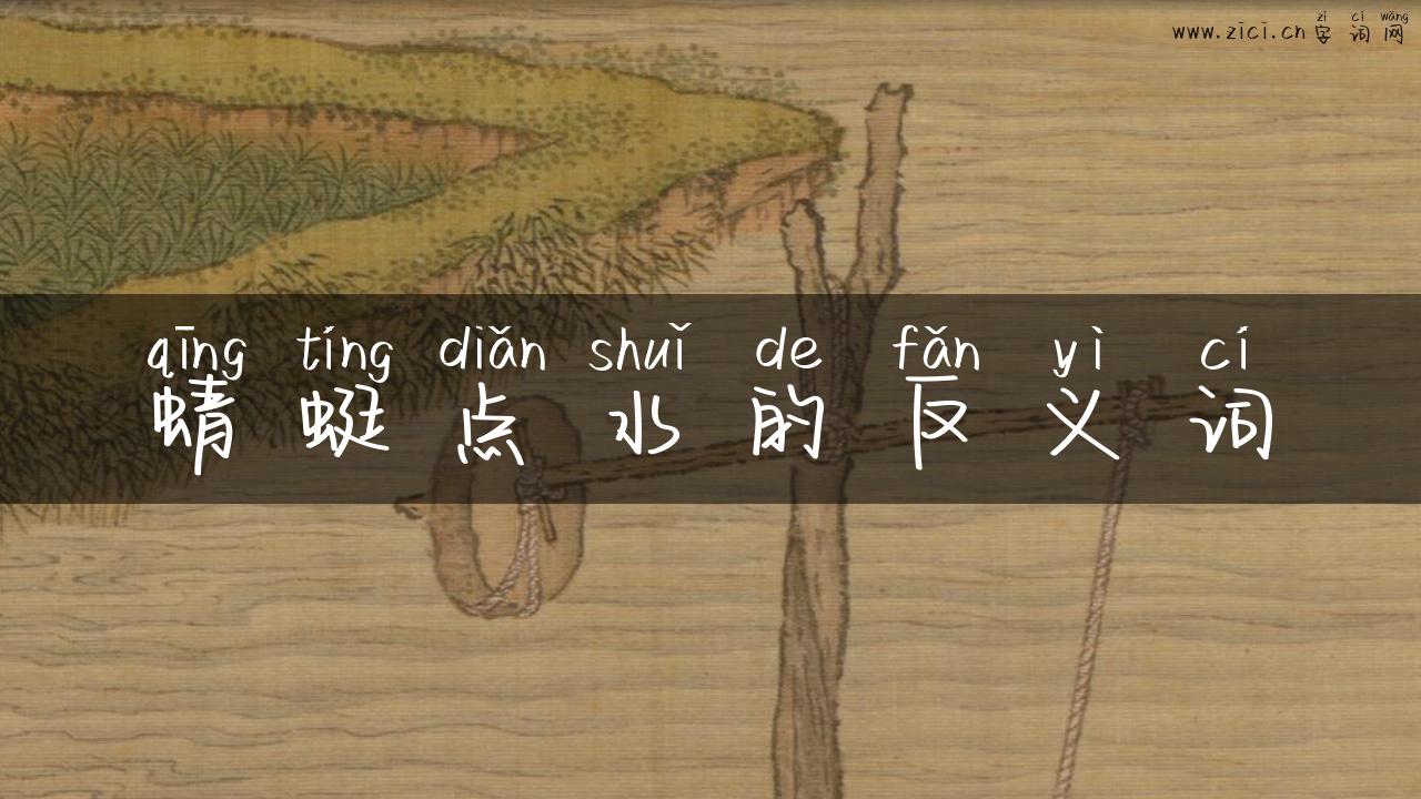 蜻蜓点水的反义词