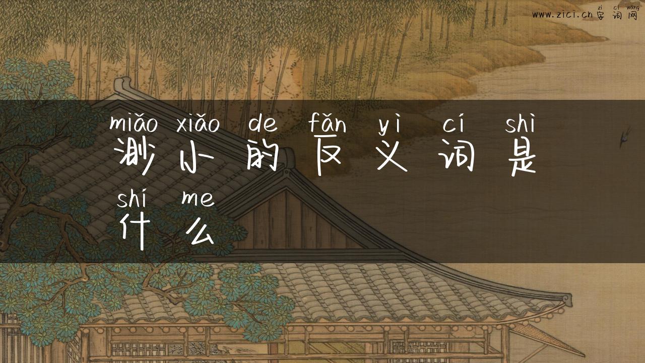 渺小的反义词是什么