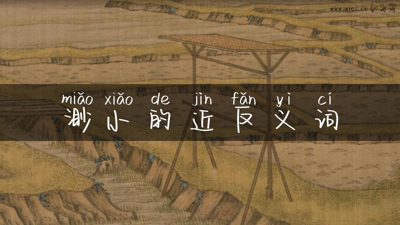 渺小的近反义词