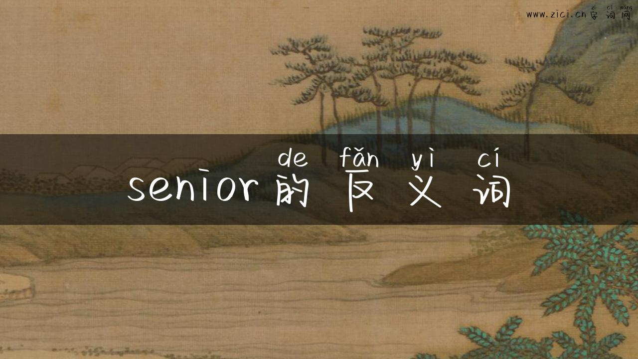 senior的反义词
