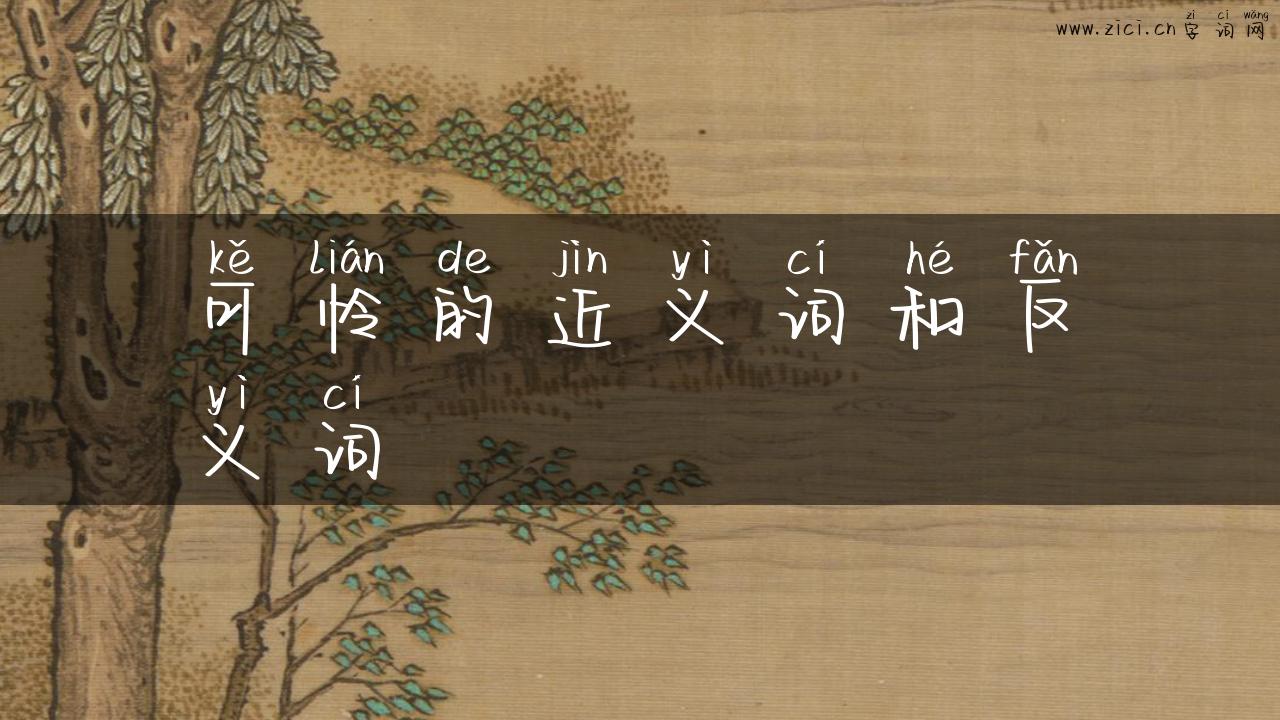 可怜的近义词和反义词