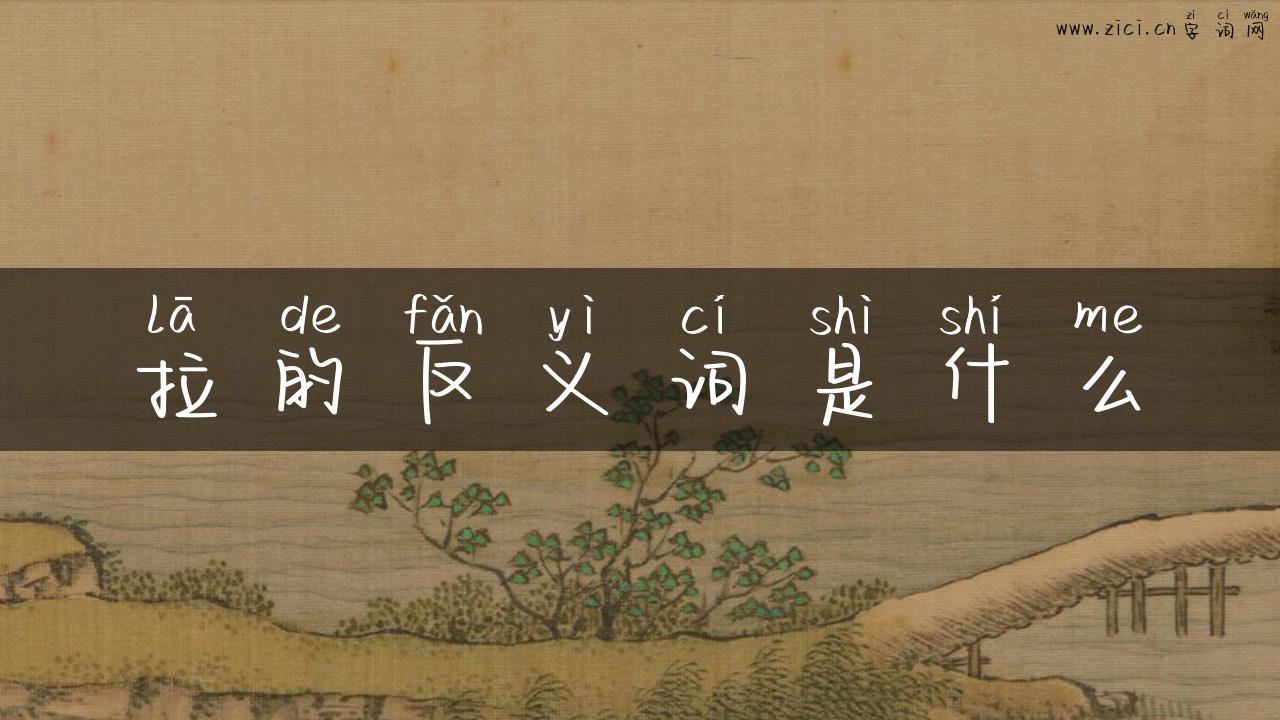 拉的反义词是什么