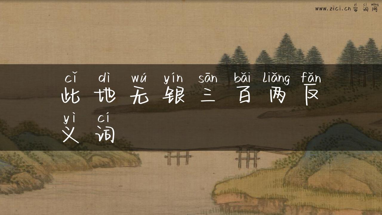 此地无银三百两反义词