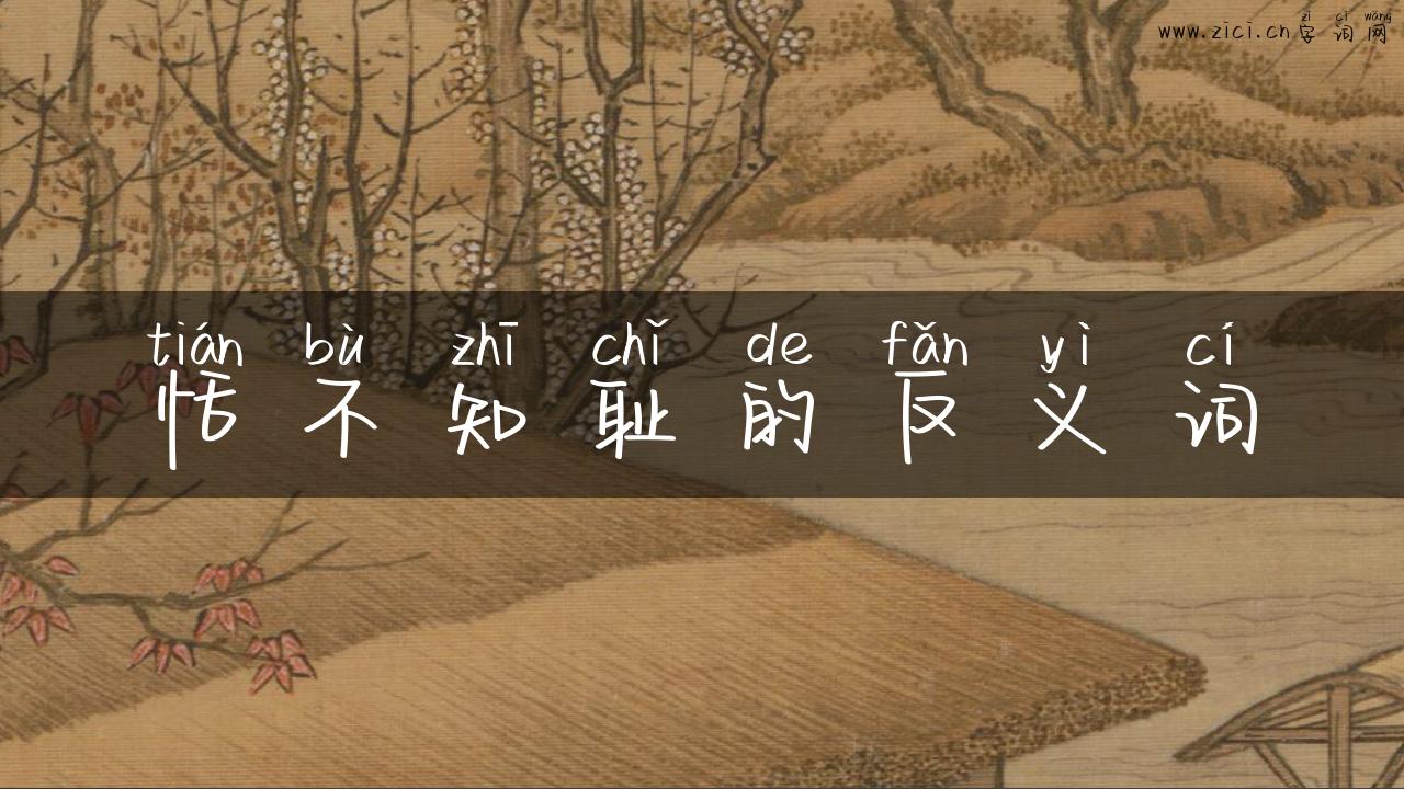 恬不知耻的反义词