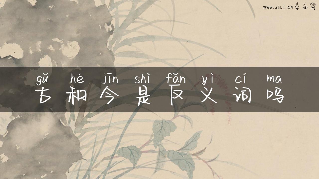 古和今是反义词吗