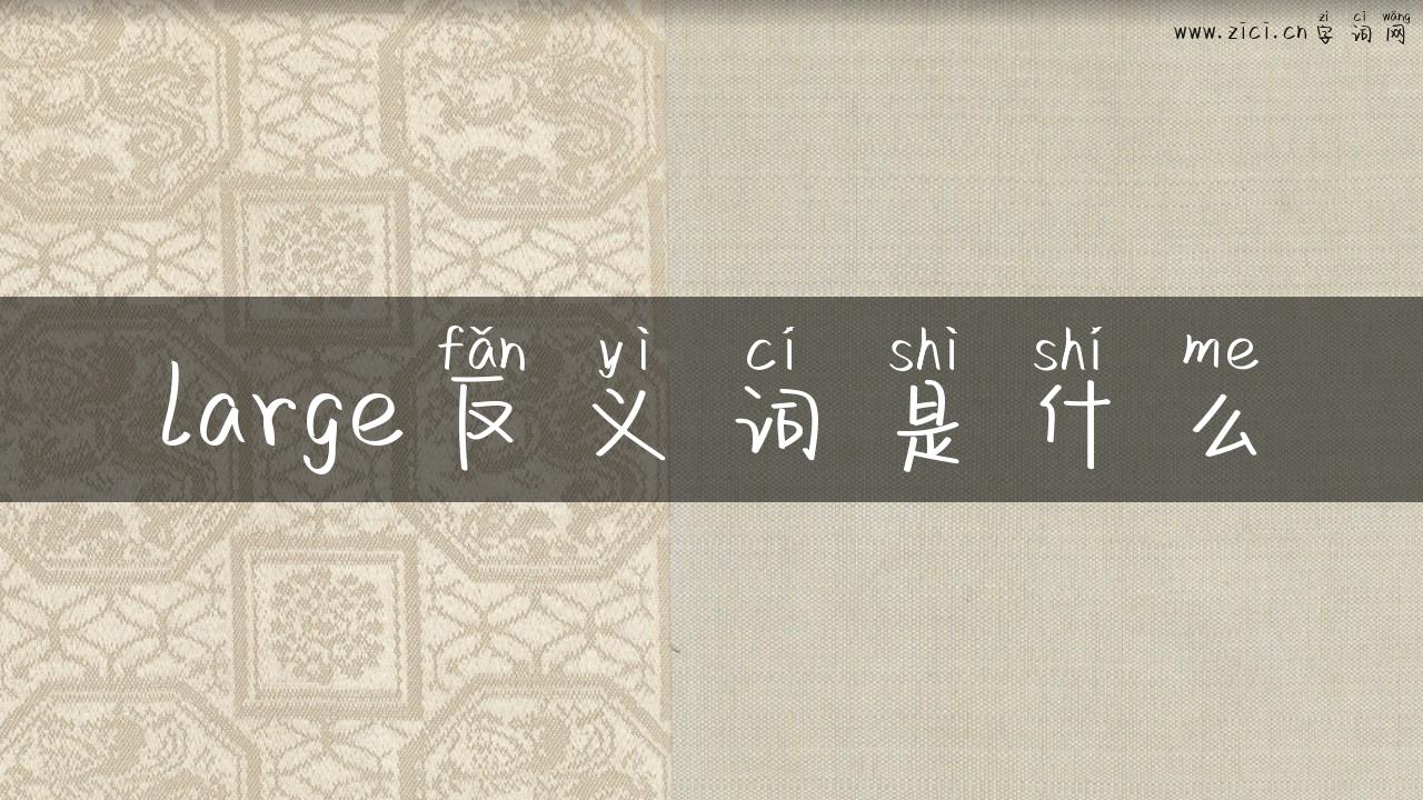 large反义词是什么