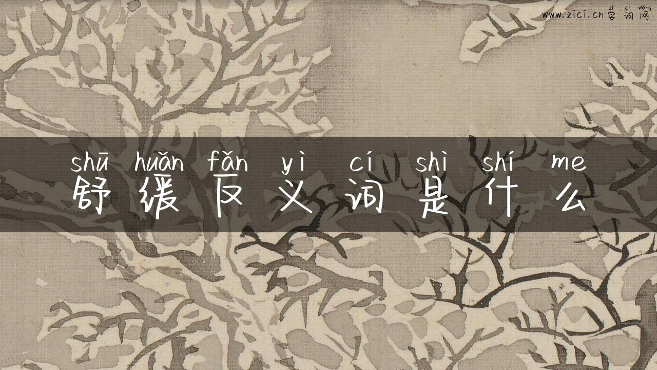 舒缓反义词是什么