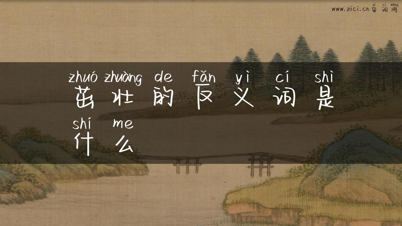 茁壮的反义词是什么