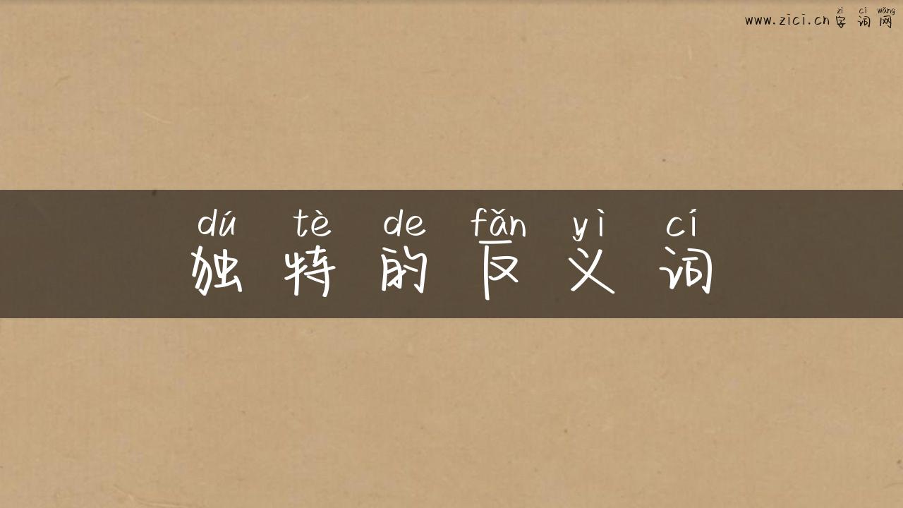 独特的反义词