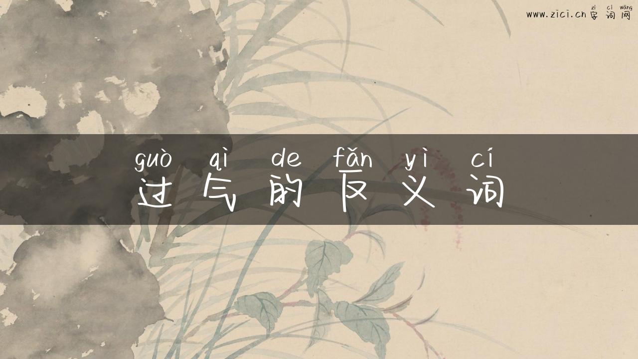 过气的反义词