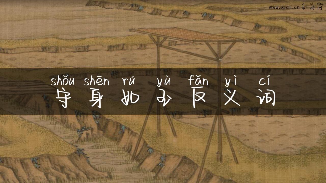 守身如玉反义词