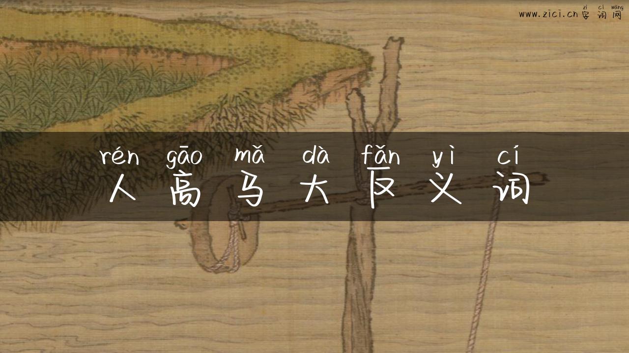 人高马大反义词