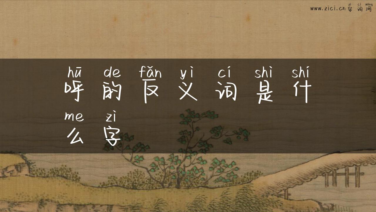 呼的反义词是什么字