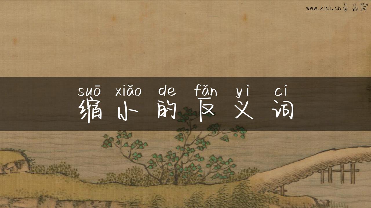 缩小的反义词