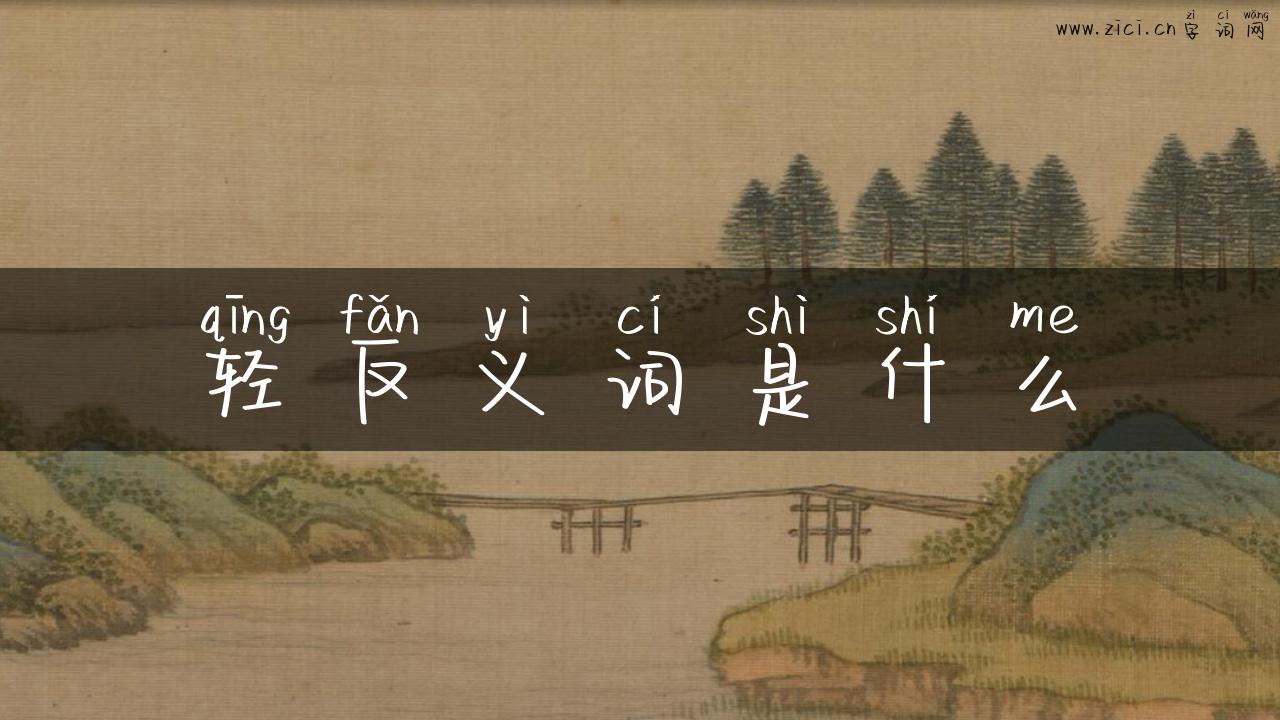 轻反义词是什么