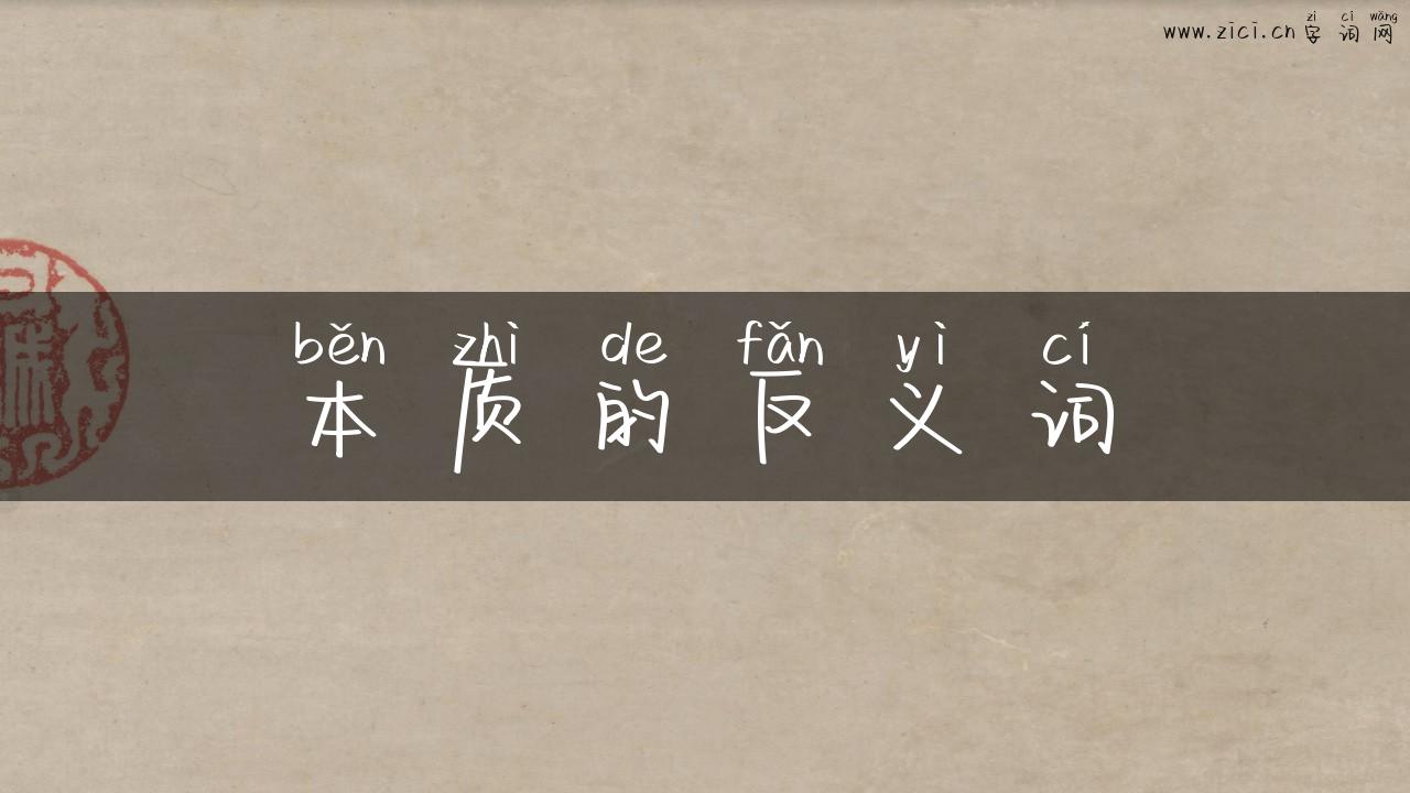 本质的反义词