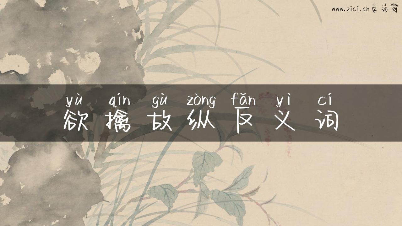 欲擒故纵反义词