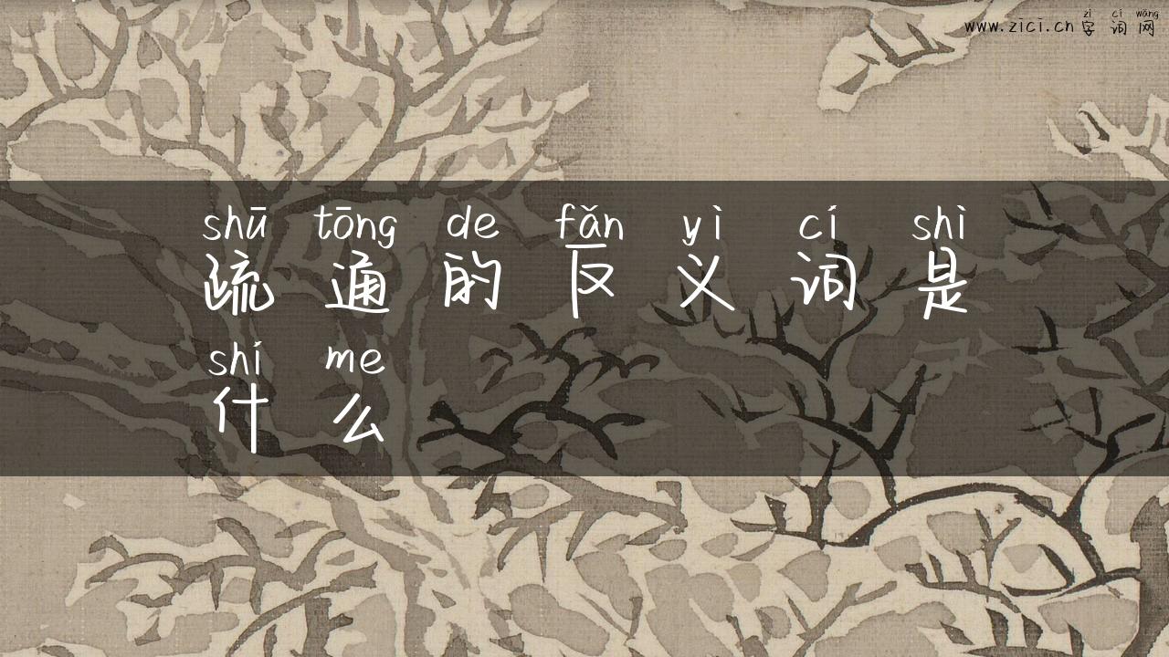疏通的反义词是什么