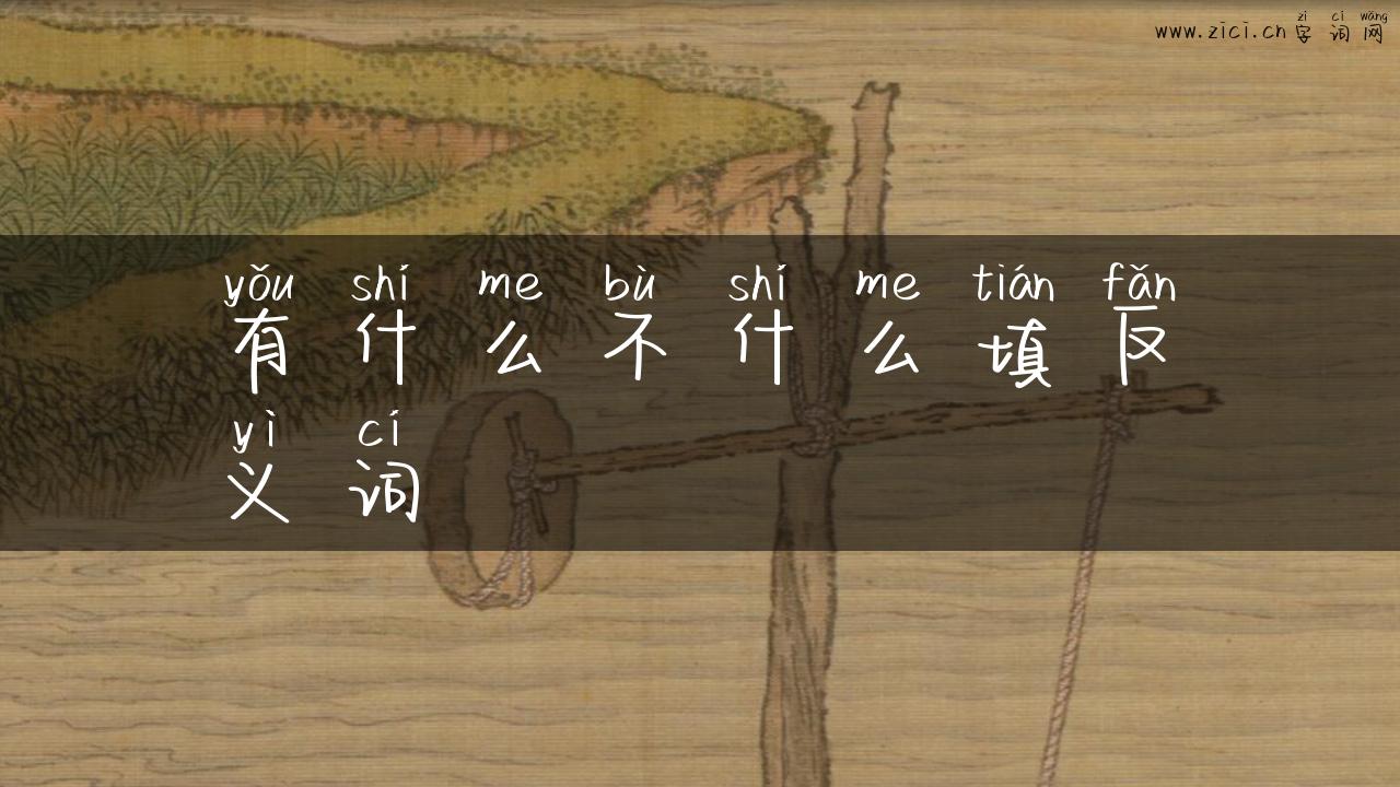 有什么不什么填反义词