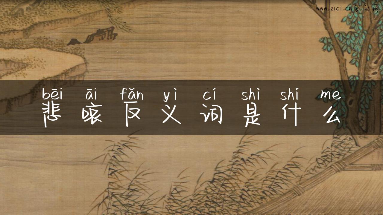悲哀反义词是什么