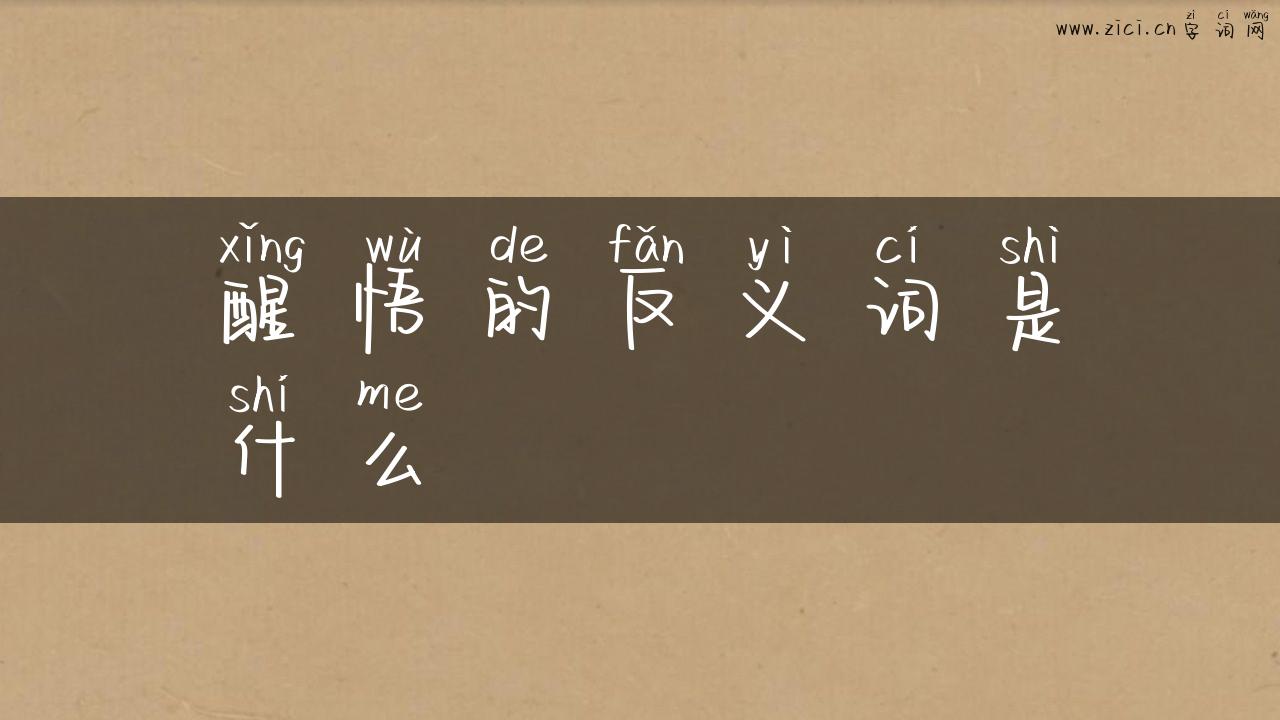 醒悟的反义词是什么